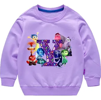 Chlapecký svetr Disney Bavlněná dětská mikina "V hlavě 2" (Inside Out 2) s písmenkem ABECEDY Velikost: 100, Písmenko: Y