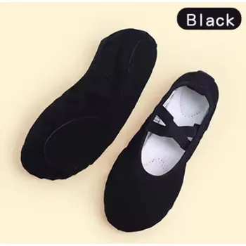 Dětská sálová obuv Dámské/dívčí baletní boty - cvičky/piškoty Barva: Černá, Velikost EUR: 26