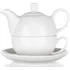 Čajová souprava Banquet Čajová konvice se šálkem 400 ml, Bílá