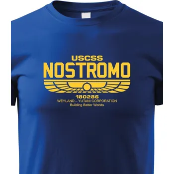 Chlapecké tričko Dětské tričko USCSS Nostromo, Barva Modrá, Velikost 158 cm/12 roků, Canvas Dětské tričko Bezvatriko.cz 0049