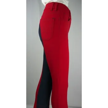 Jezdecké kalhoty Dámské pantalony Euro-Star Zohra Jodhpur - s celokoženým sedem, červená, 36