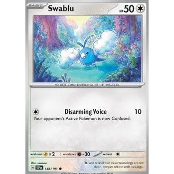 Volný čas Pokémon SSP 148/191 Swablu - Surging Sparks Stav: Near Mint, Verze: NORMAL