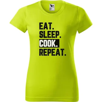 Dámské tričko DOBRÝ TRIKO Dámské tričko s potiskem Cook Barva: Limetková, Velikost: XS