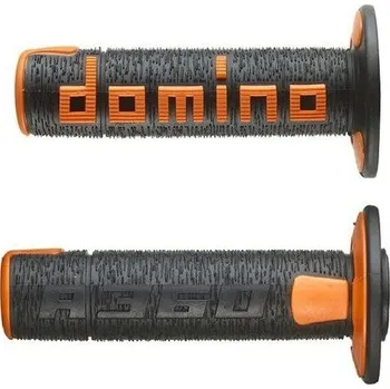 grip Gripy na motorku Domino gripy A360 offroad délka 120 mm, černo-oranžové