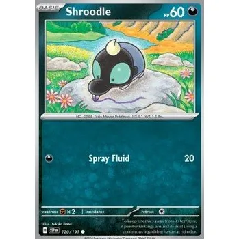 Karetní hra Pokémon SSP 120/191 Shroodle - Surging Sparks Stav: Near Mint, Verze: REVERSE HOLO