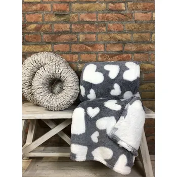 deka Beránková deka Srdíčka