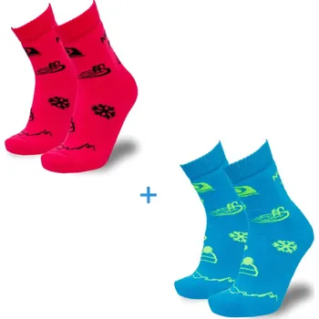 Dámské ponožky COLLM Ponožky OTUŽILEC modré + růžové Velikost: EUR 37 - 39