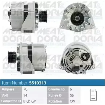 Autoelektrika MEAT & DORIA Alternátor MAD 5510313