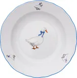 Český porcelán, a.s., Dubí Talíř hluboký, 24 cm, husy, Český porcelán