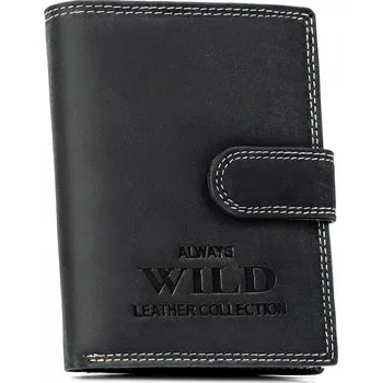 Klasická, velká pánská peněženka z přírodní kůže Barva: Černá