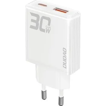 DUDAO | Dudao A30EU GaN síťová nabíječka USB / USB-C 30W, bíla