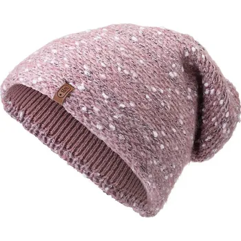 Čepice Dámská pletená zimní čepice WROBI D44F, růžové barvy 7100444-6