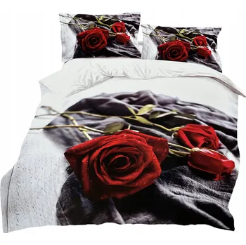 Povlečení POVLEČENÍ POVLAKY 160x200 2x POVLAKY NA POLŠTÁŘE 70x80 3 Č. SADA POVLEČENÍ SATÉNOVÝ KRATA