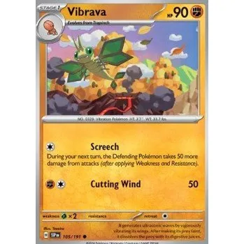 Sběratelská karetní hra Pokémon SSP 105/191 Vibrava - Surging Sparks Stav: Near Mint, Verze: REVERSE HOLO