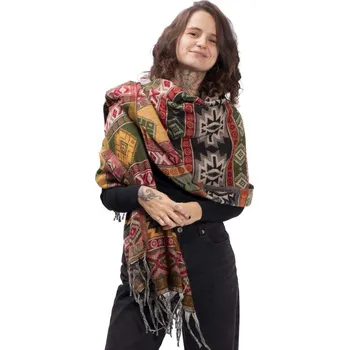 Šála Šála INDI okrovo-zelená aztek II.