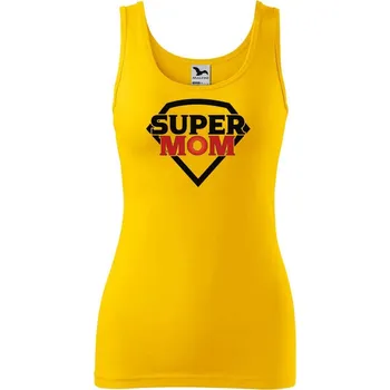 Dámské tričko DOBRÝ TRIKO Dámské tílko s potiskem Super mom Velikost: M, Barva: Žlutá