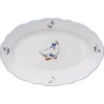 Český porcelán, a.s., Dubí Mísa oválná, 35 cm, husy, Český porcelán Dubí