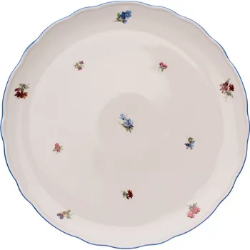 Talíř Český porcelán, a.s., Dubí Talíř dortový, 31 cm, rakouská házenka, slonová kost, Český porcelán