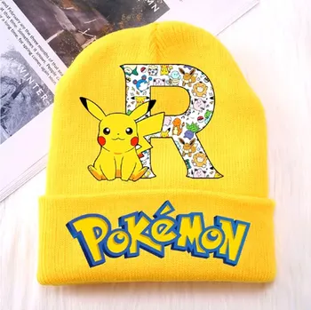 Čepice Pokémon Dětská úpletová čepice "Pokémon" - s písmenkem ABECEDY Písmenko: R