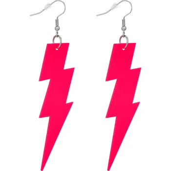 Karnevalový doplněk Růžové náušnice Blesk