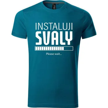Pánské tričko DOBRÝ TRIKO Pánské tričko Instaluji svaly Velikost: L, Barva: Petrolejová