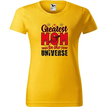 Dámské tričko DOBRÝ TRIKO Dámské tričko s potiskem Greatest mom Barva: Žlutá, Velikost: 2XL