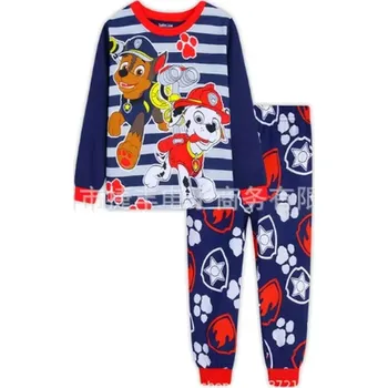 Dívčí pyžamo Dětská pyžama s motivem Tlapková patrola Barva: 257 modro červená proužek, Velikost: 120/6 let