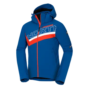 Northfinder Pánská trendová lyžařská zateplená bunda s plnou výbavou softshell 3L NATHAN, oranžová, XL