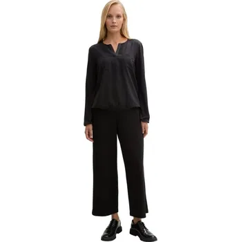 Dámská halenka TOM TAILOR® DÁMSKÁ BLŮZA S NÁPRSNÍMI KAPSAMI -ČERNÁ XXL