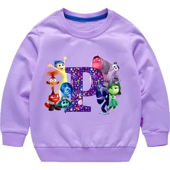 Chlapecký svetr Disney Bavlněná dětská mikina "V hlavě 2" (Inside Out 2) s písmenkem ABECEDY Velikost: 110, Písmenko: P
