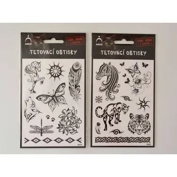 Odstranitelné tetování Tetovací obtisky černé I. A