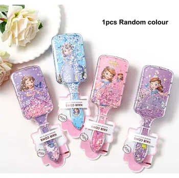 Sofie První Kartáč na dívčí vlásky - Princezna Sofie Varianta: 2 - hranatý se třpytkami