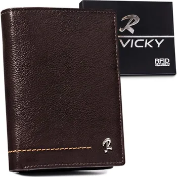 Peněženka Vertikální pánská peněženka z přírodní kůže Barva: Hnědá