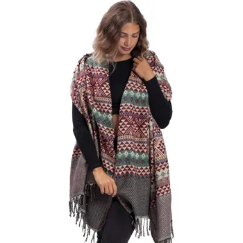 Šála Šála INDI vínovo-zelená aztek