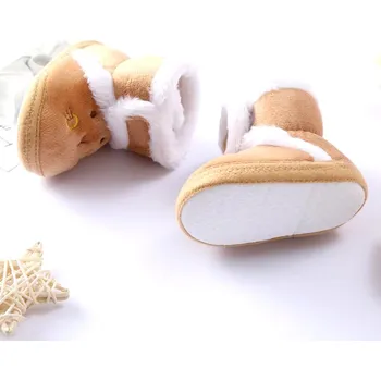 Dětská sálová obuv Zimní kotníkové capáčky Myška Varianta: Hnědá, Velikost: 0-6 měsíců