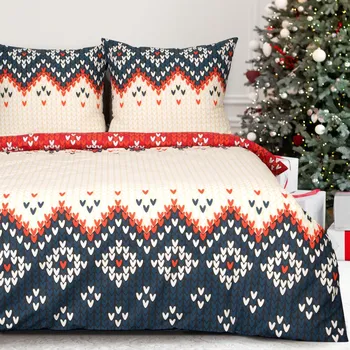 Povlečení Vánoční povlečení 100% bavlna GUDRUN 1x 140x200 cm, 1x povlak 70x80 cm MyBestHome