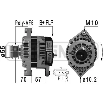 Alternátor ERA Alternátor ERA 210937A + DOPRAVA ZDARMA!