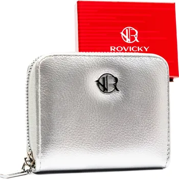 Peněženka Elegantní, malá dámská peněženka na zip Barva: Stříbrná