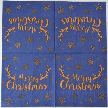 Papírový ubrousek Ubrousek na decoupage - Zima a Vánoce - Merry Christmas