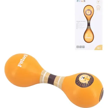 Hudební nástroj pro děti Viga DŘEVO PolarB Rumbakoule baby dvojitá lev (dřevěná hračka)