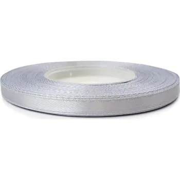 Stuha Saténová stuha světle šedá 6mm (Saténová stuha světle šedá 6mm)