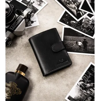 Peněženka Set pánská vertikální kožená peněženka a klíčenka Zapínání: západka