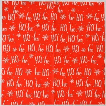 Papírový ubrousek Ubrousek na decoupage 25 x 25 cm - ... HO ho HO ...