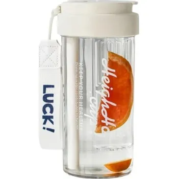 Mobilní telefon LIVEFY | Livefy sklenice s brčkem Simple 600ml, bílý