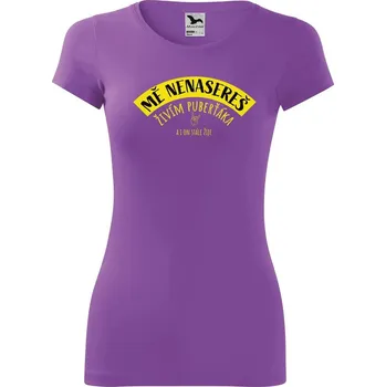 DOBRÝ TRIKO Vtipné dámské tričko Živím puberťáka Velikost: M, Barva: Fialová