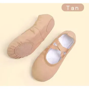 Dětská sálová obuv Dámské/dívčí baletní boty - cvičky/piškoty Barva: béžové (tan), Velikost EUR: 24