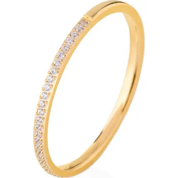 Prsten franco bene Zirkonový prsten - pozlacený | 2219 Velikost prstenu: 6 (52 mm)