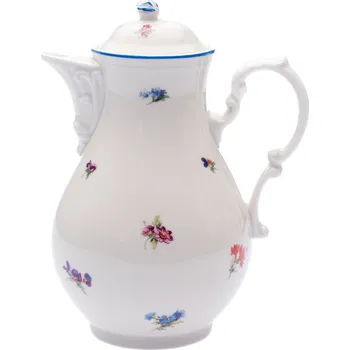 Konvice na čaj Český porcelán, a.s., Dubí Konvice kávová, 0,90 l, rakouská házenka, slonová kost, Český porcelán