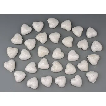 Svatební dekorace Brokátová dekorační srdíčka 30 ks