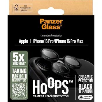 Ochranné sklo PanzerGlass HoOps Ceramic Apple iPhone 16 Pro/15 Pro/16 Pro Max/15 Pro Max černý titan